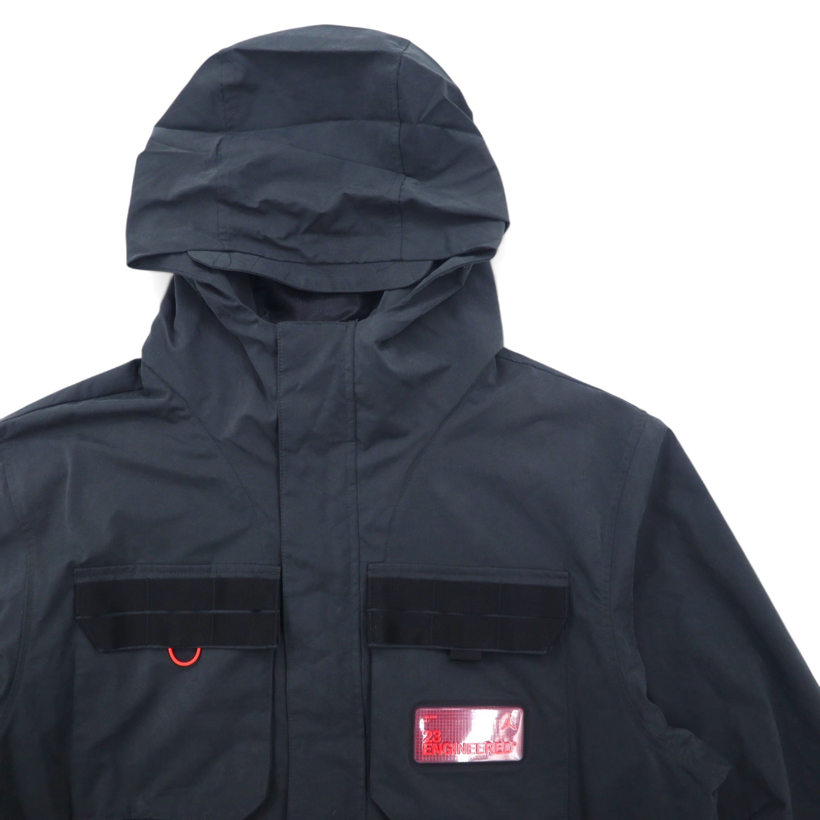 NIKE JORDAN 23ENG OTW PARKER フーデッド ロング ブラック ジャケット 3XL ブラック キルティングライナー ダブルジップ フィッシュテイル Thermore フード収納式 CK8909-045 未使用品