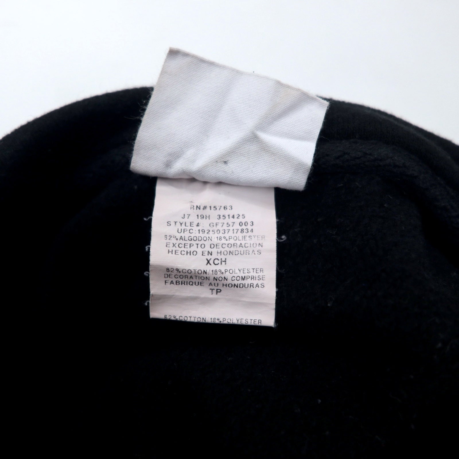 Champion Reverse Weave Pullover Hoodie M Nero Cotone Felpato Etichetta Blu Singola Replica Made in Honduras