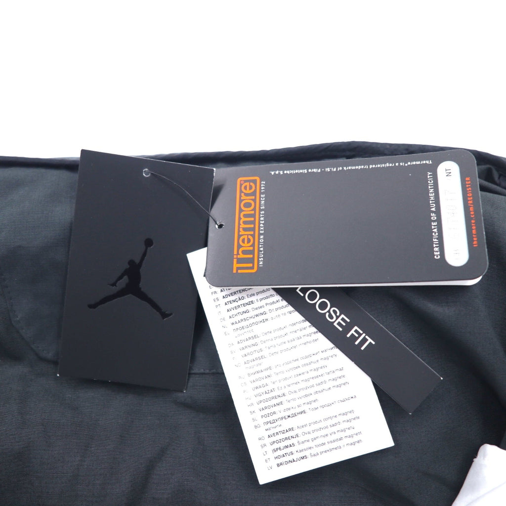 NIKE JORDAN 23ENG OTW PARKER フーデッド ロング ブラック ジャケット 3XL ブラック キルティングライナー ダブルジップ フィッシュテイル Thermore フード収納式 CK8909-045 未使用品