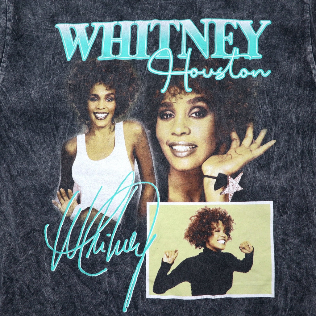 Whitney Houston Maglietta musicale M Grigio Cotone Candeggiato