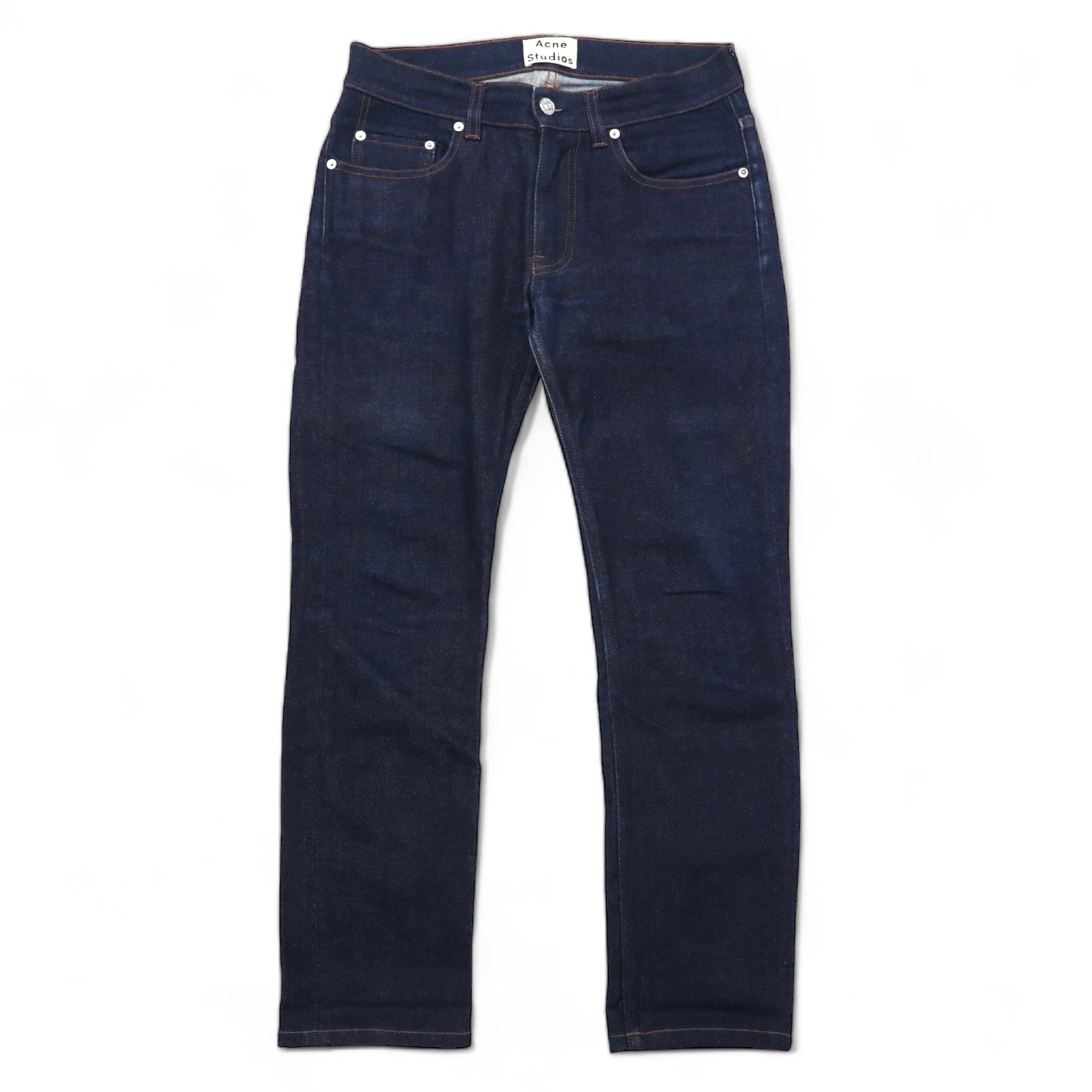 Acne Studios Made in Italy Jeans in Denim Rigido Skinny 29 Blu Cotone Stretch ACE STR RW