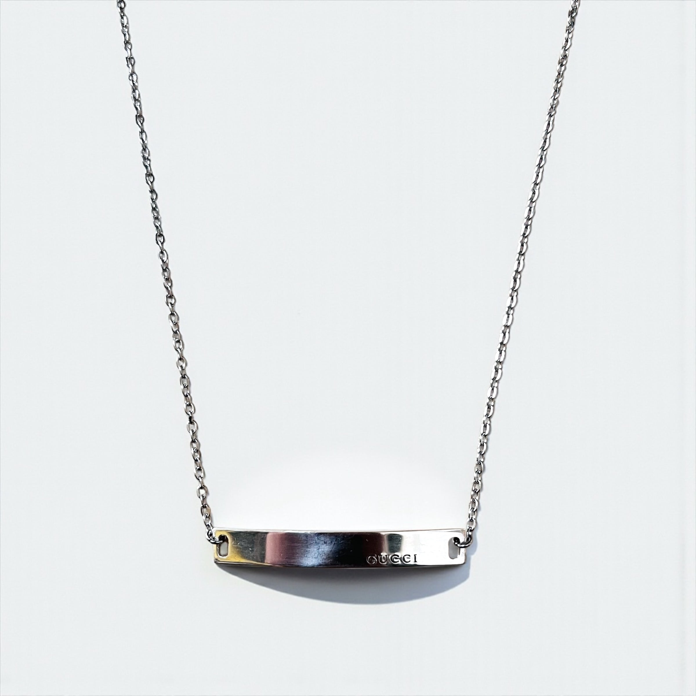 GUCCI ロゴプレート 2WAY チョーカー ネックレス 2連 ブレスレット シルバー SILVER 925 イタリア製