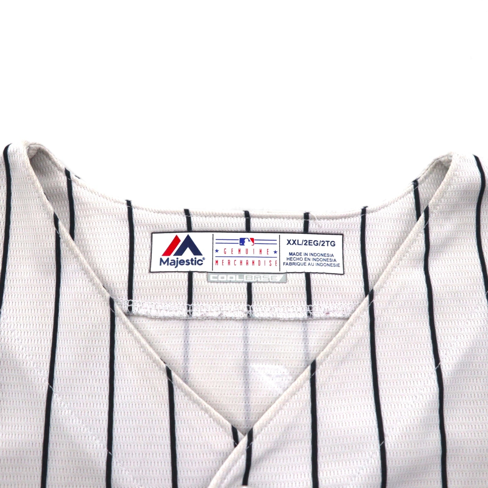 Maglia da baseball Majestic 2XL bianca a righe MLB RED SOX numerata COOL BASE