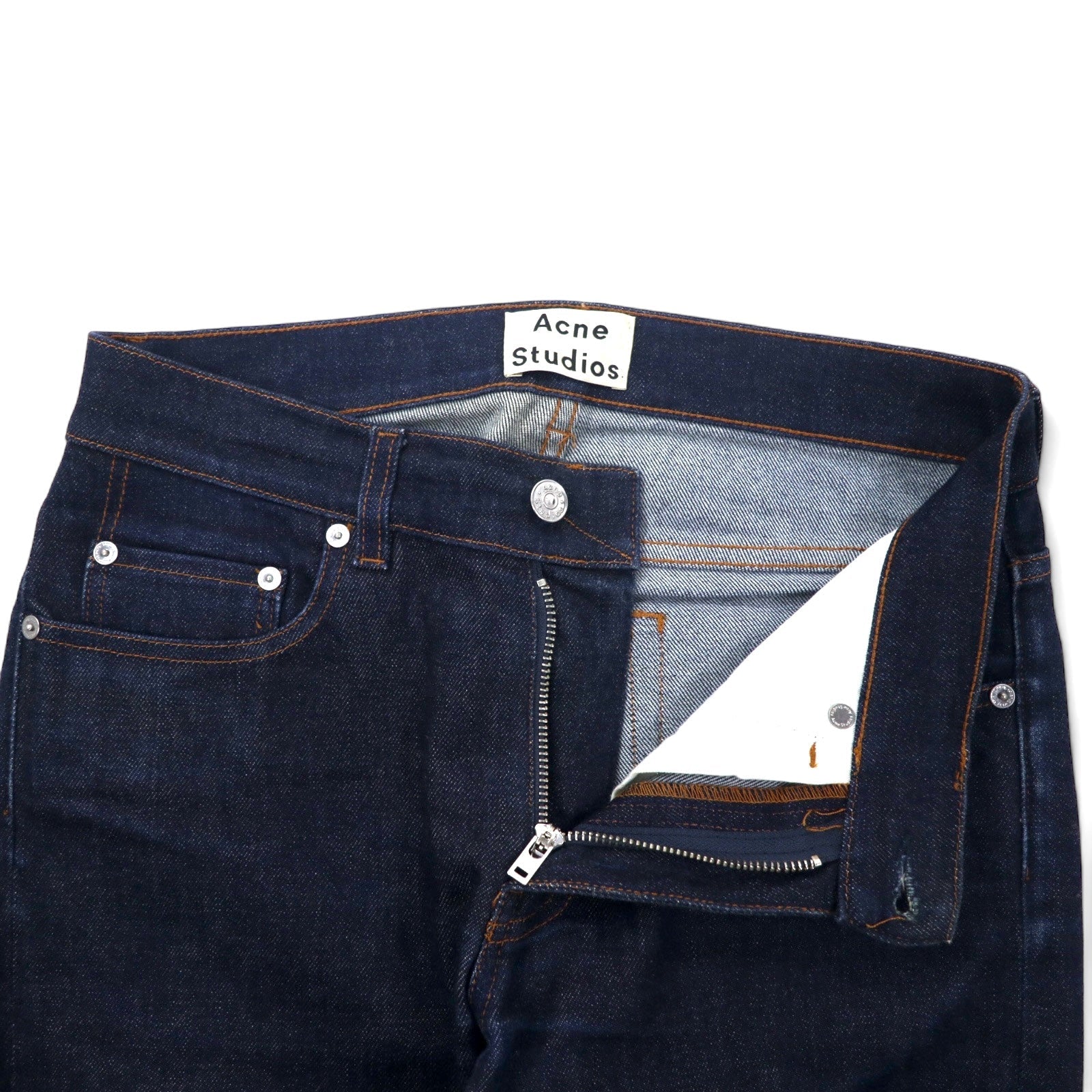 Acne Studios Made in Italy Jeans in Denim Rigido Skinny 29 Blu Cotone Stretch ACE STR RW