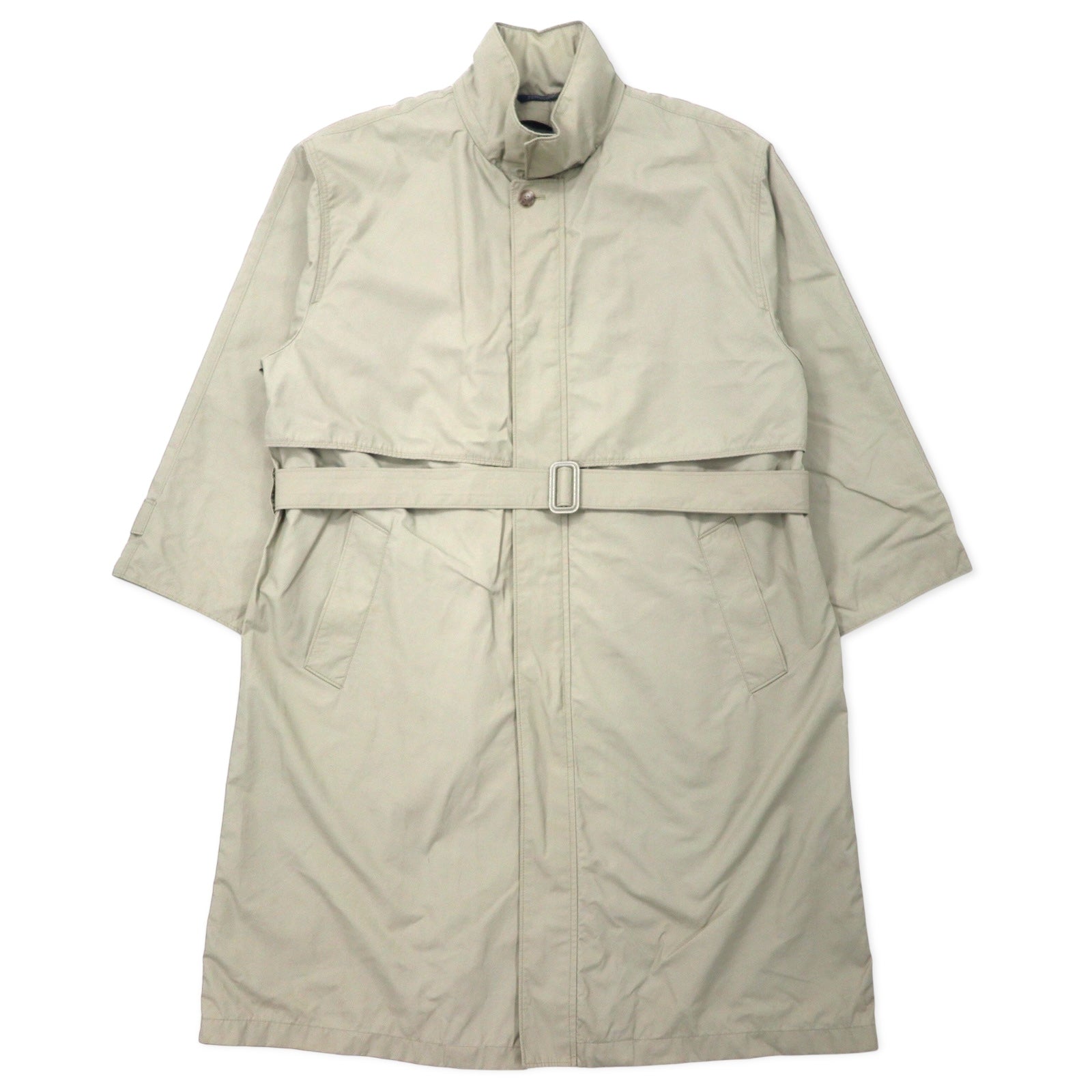 LONDON FOG Soprabito a collo alto con chiusura a scomparsa, collo a camicia, taglia 42, beige, in cotone e nylon, cappuccio ripiegabile, COMMUTER COLLECTION
