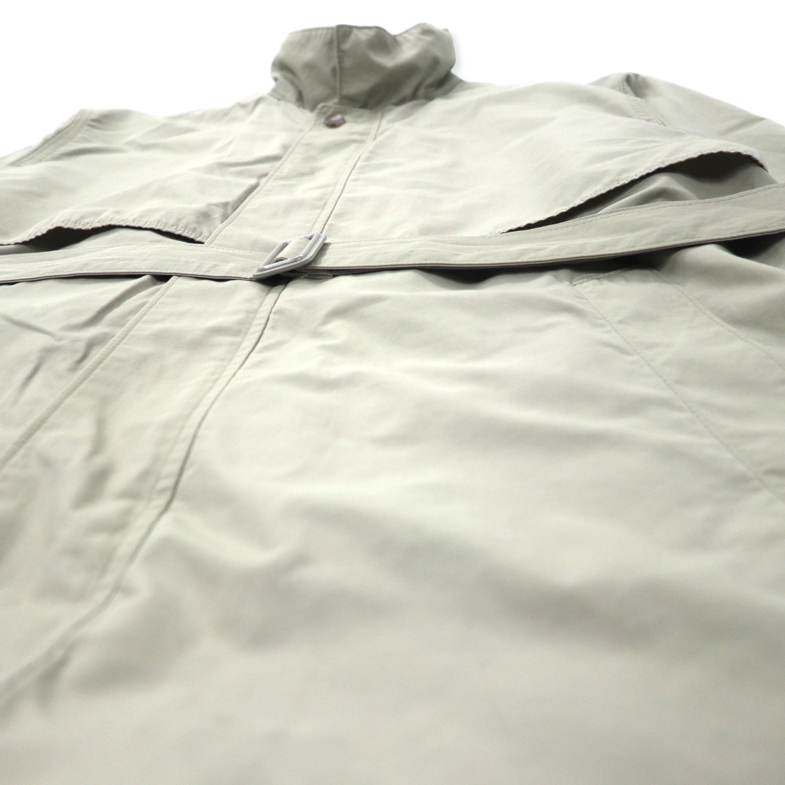 LONDON FOG Soprabito a collo alto con chiusura a scomparsa, collo a camicia, taglia 42, beige, in cotone e nylon, cappuccio ripiegabile, COMMUTER COLLECTION