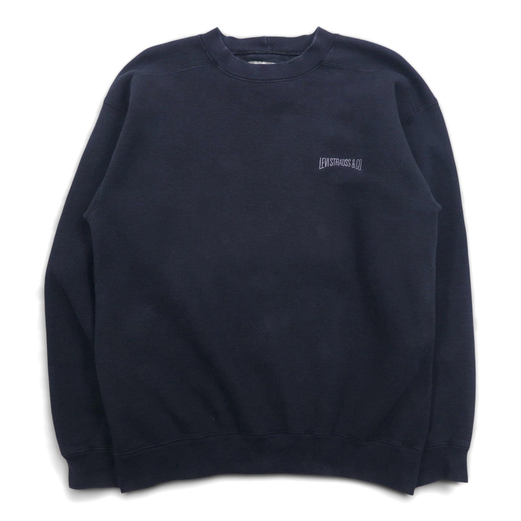 Levi's anni '90 USA felpa pesante M nera in cotone con logo ricamato