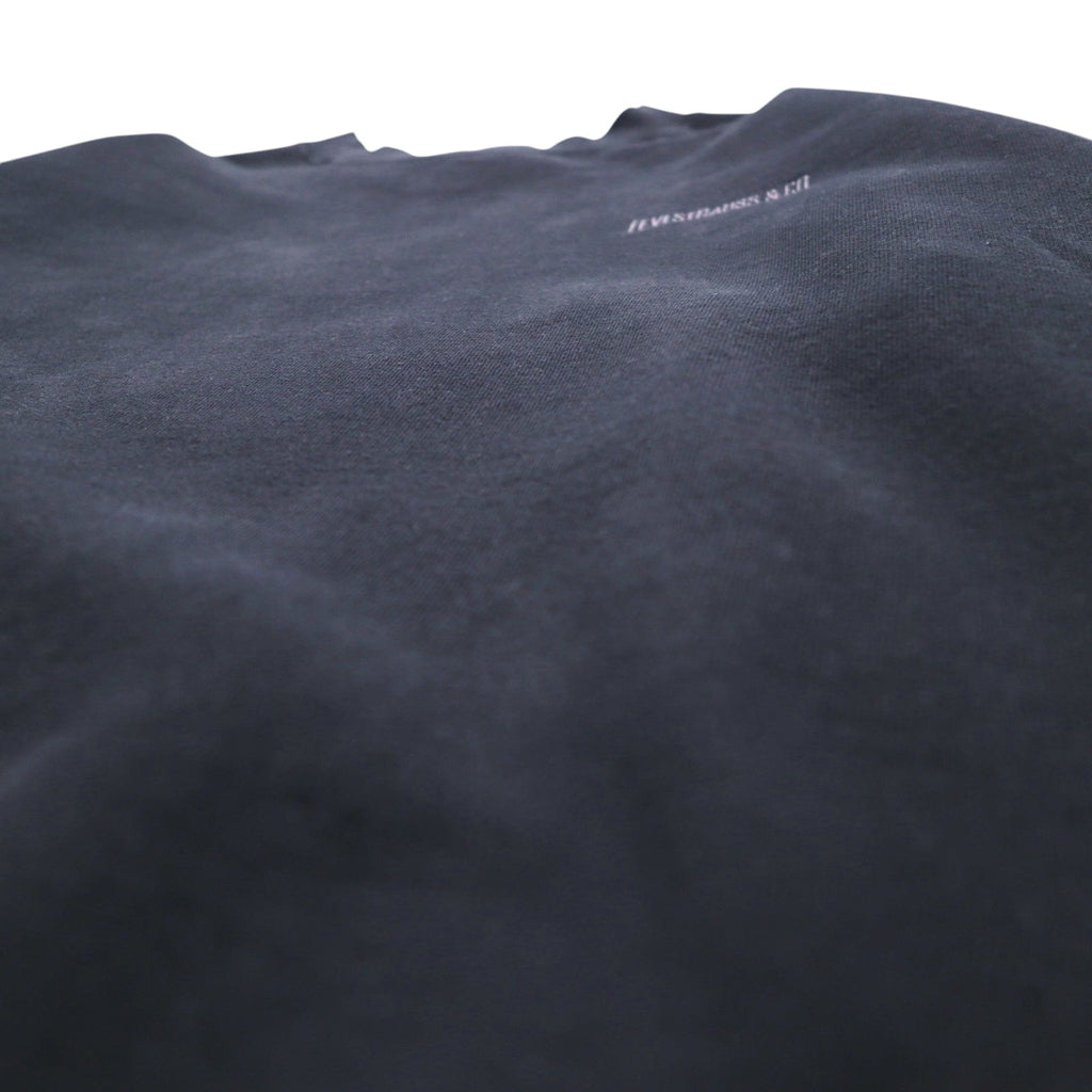 Levi's anni '90 USA felpa pesante M nera in cotone con logo ricamato
