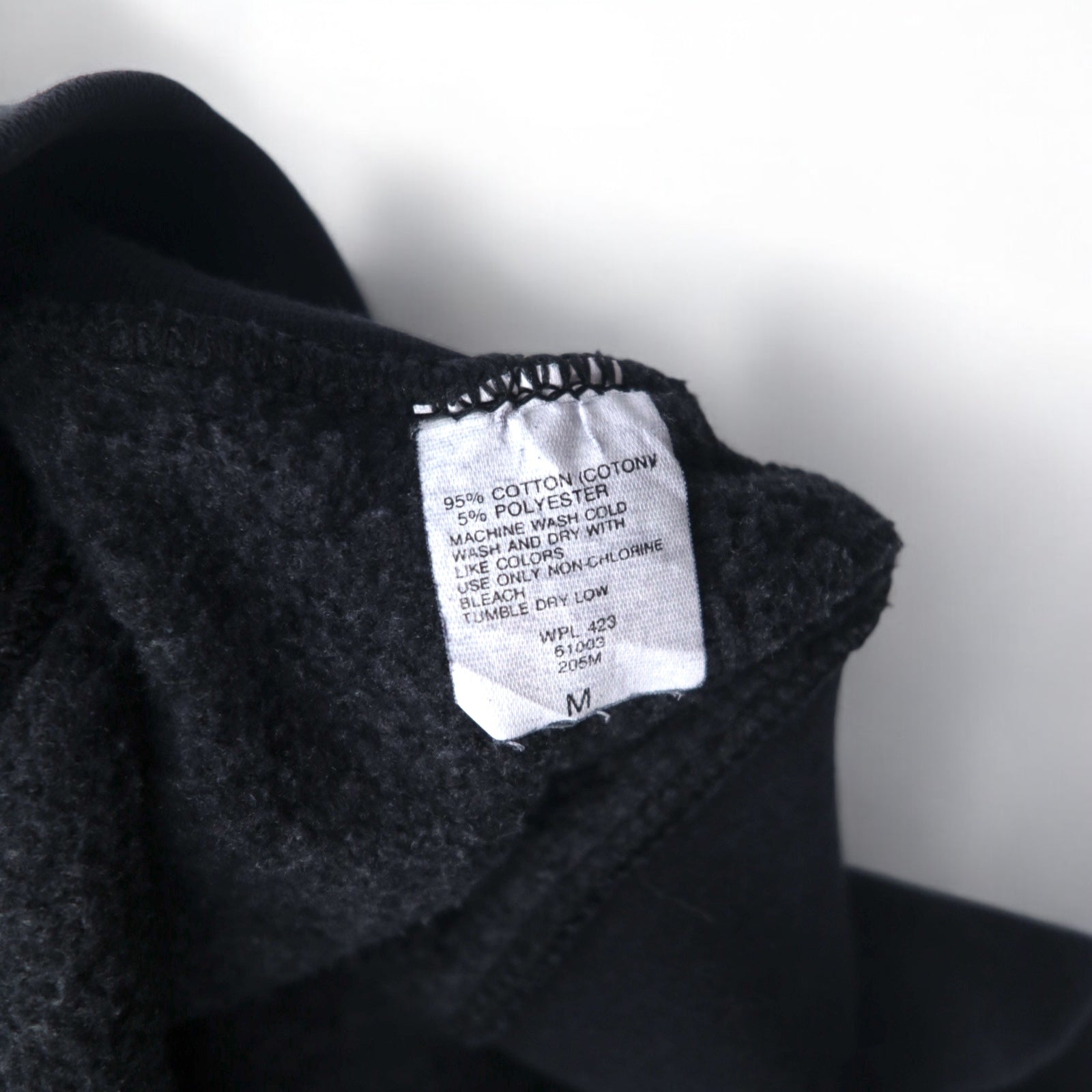 Levi's anni '90 USA felpa pesante M nera in cotone con logo ricamato