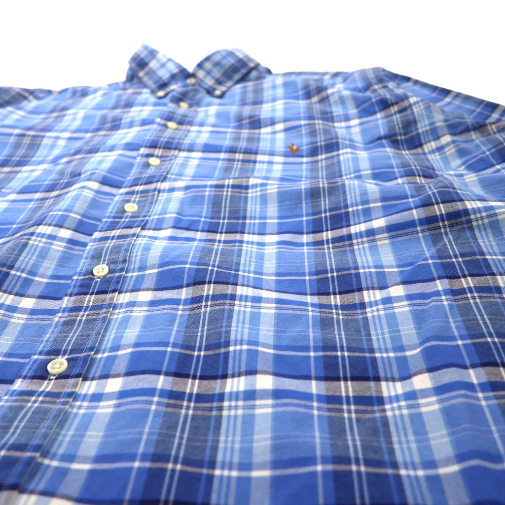 Camicia Button-down RALPH LAUREN XLT Blu a quadri Cotone CLASSIC FIT Ricamo piccolo pony Taglia grande