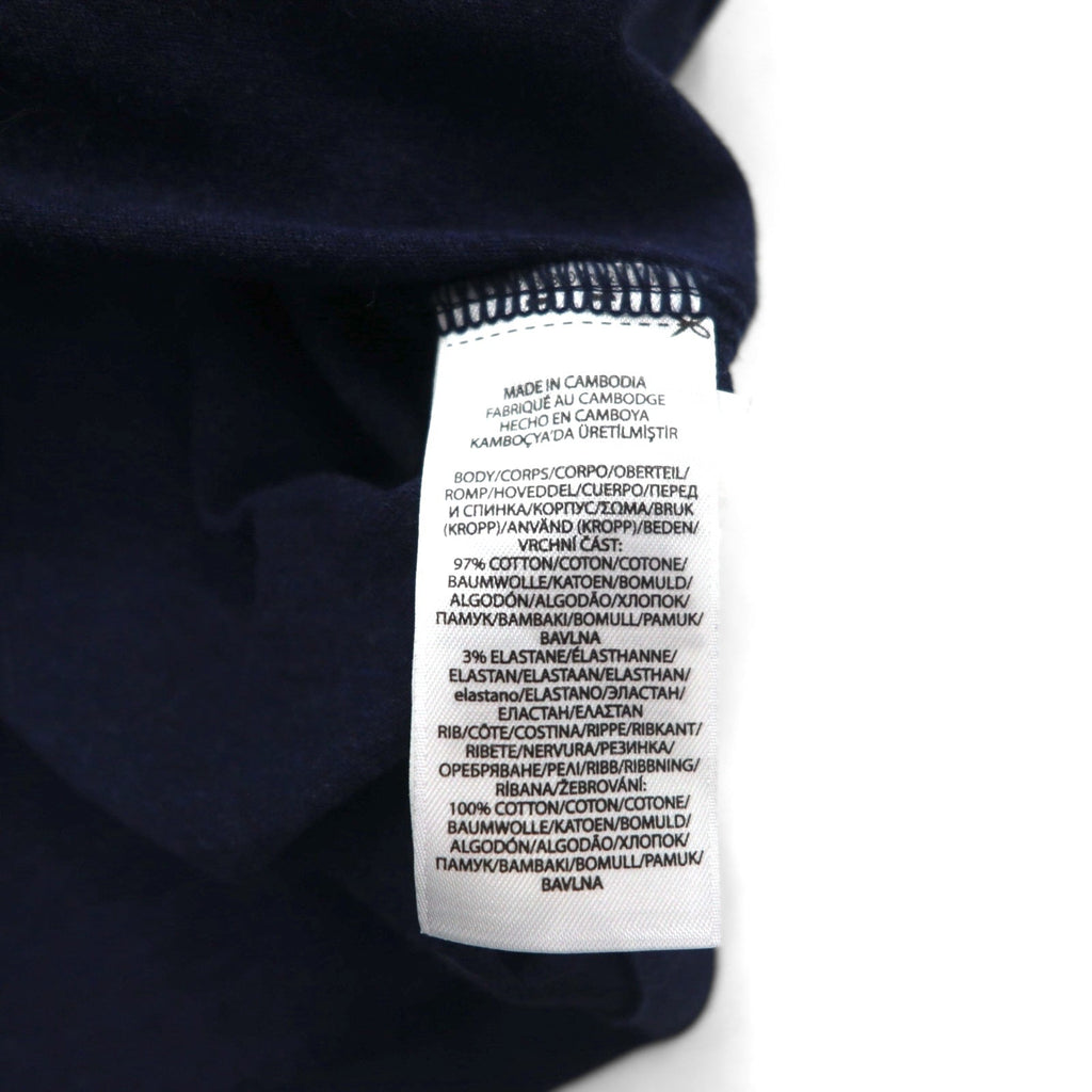 POLO RALPH LAUREN クラシックフィット ストレッチ メッシュ ハーフジップ ポロシャツ L ネイビー コットン スモールポニー刺繍