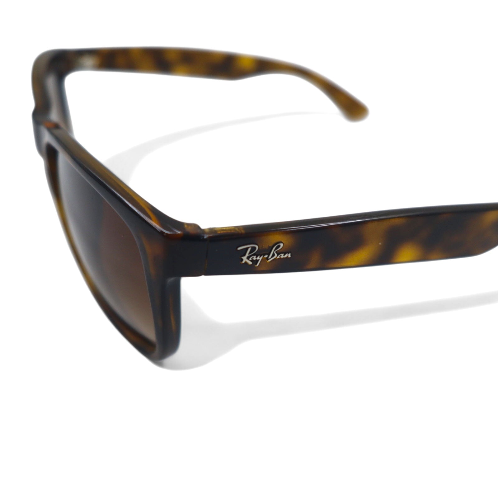Occhiali da sole Ray-Ban Justin, modello Wellington, marrone tartarugato, JUSTIN RB4165F