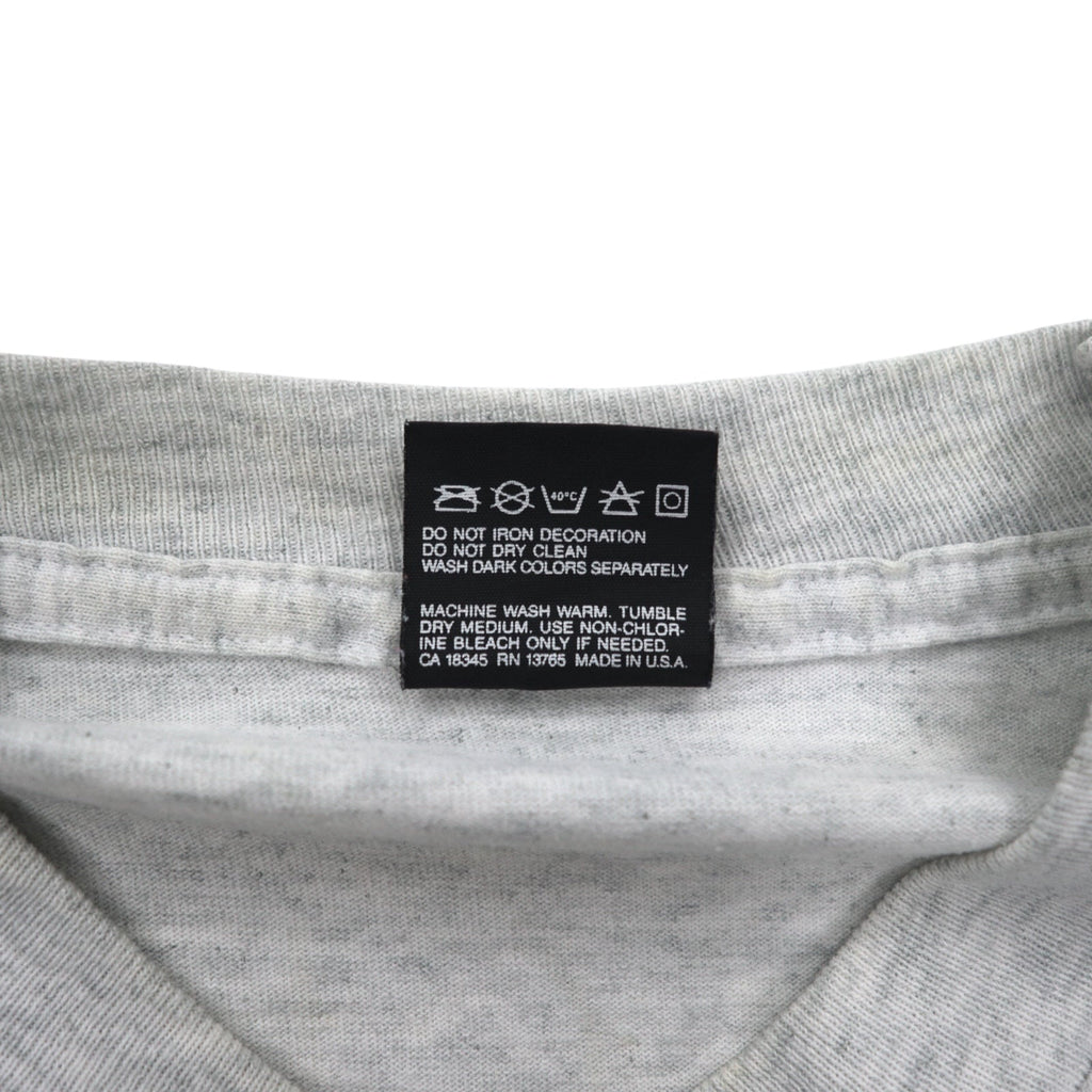 USA製 90年代 FRUIT OF THE LOOM ロングスリーブTシャツ ロンT XXL グレー PORKER RUN ビッグサイズ