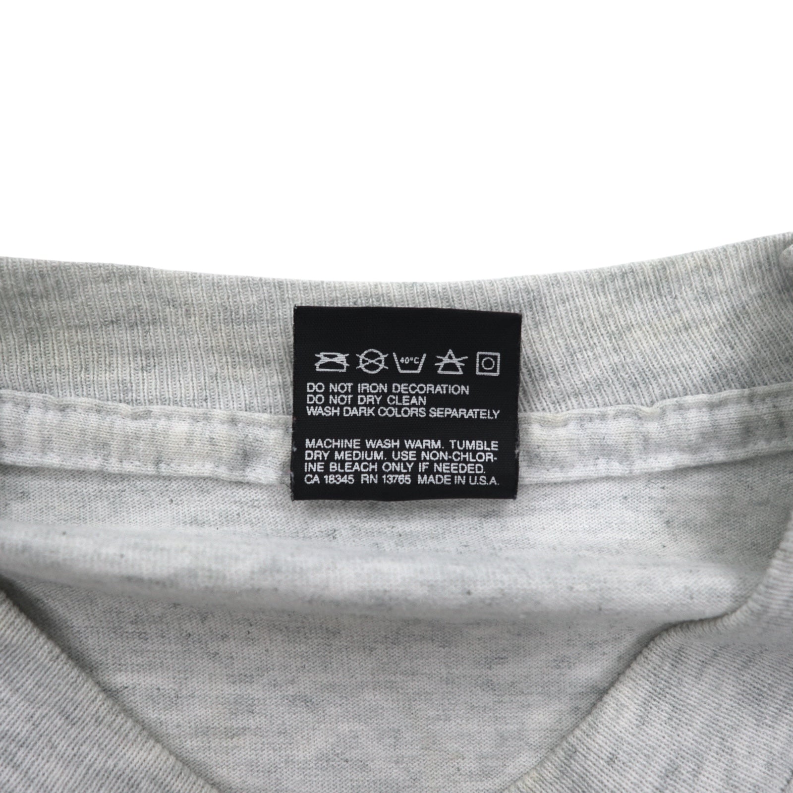T-shirt a maniche lunghe FRUIT OF THE LOOM, anni '90, made in USA, taglia XXL, grigia, stampa "PORKER RUN", oversize