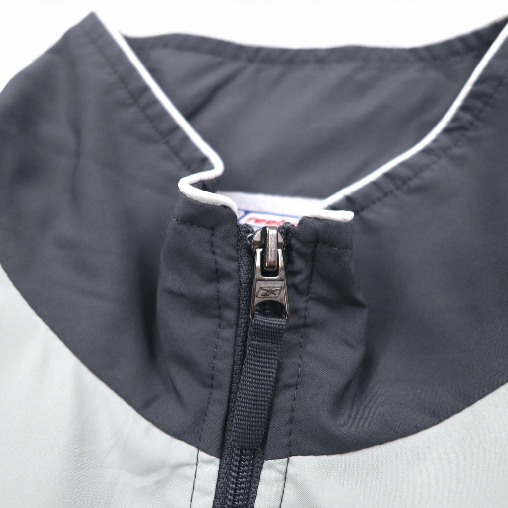 Reebok Tuta da ginnastica anni 2000, giacca sportiva XL grigio, fodera in mesh, logo piccolo