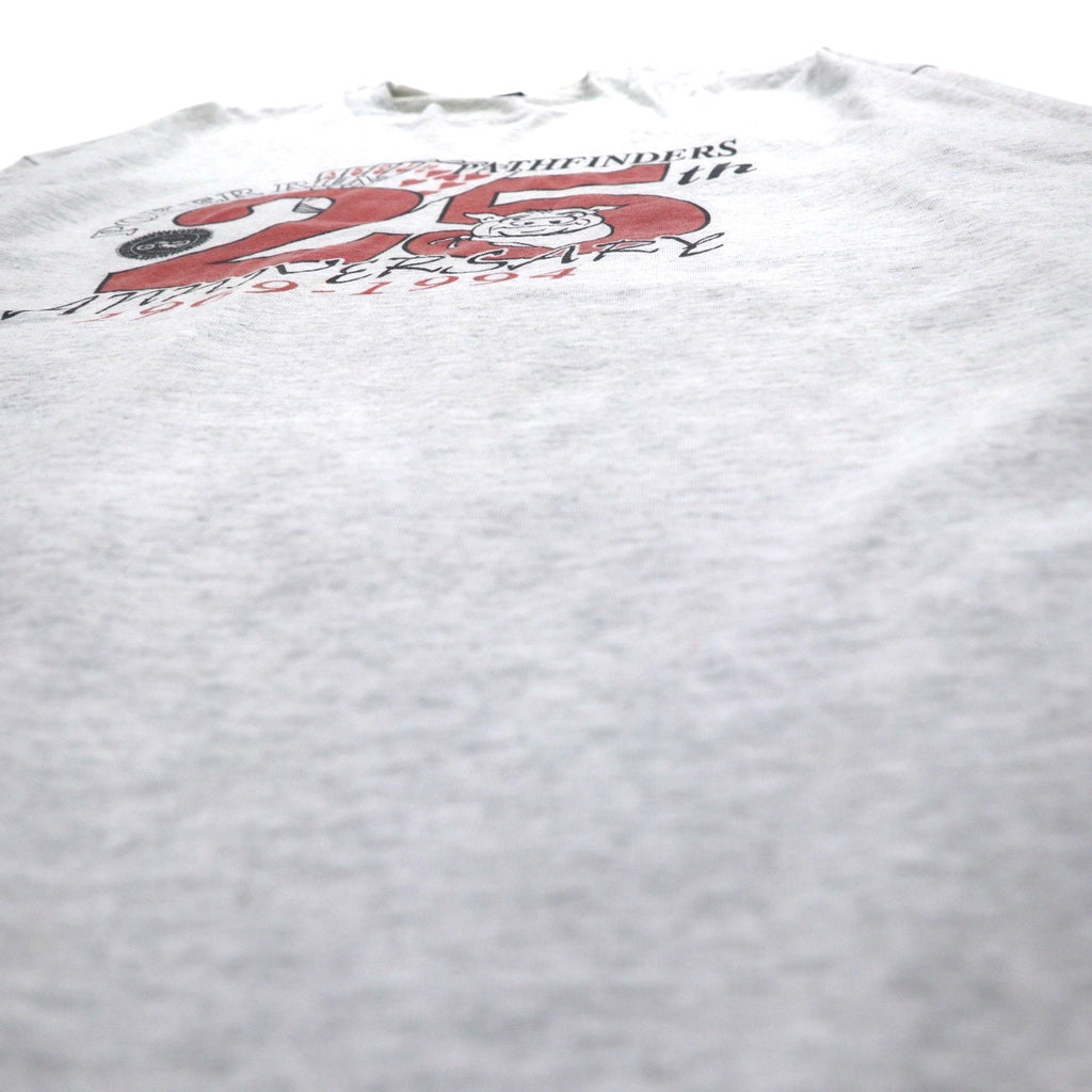 USA製 90年代 FRUIT OF THE LOOM ロングスリーブTシャツ ロンT XXL グレー PORKER RUN ビッグサイズ