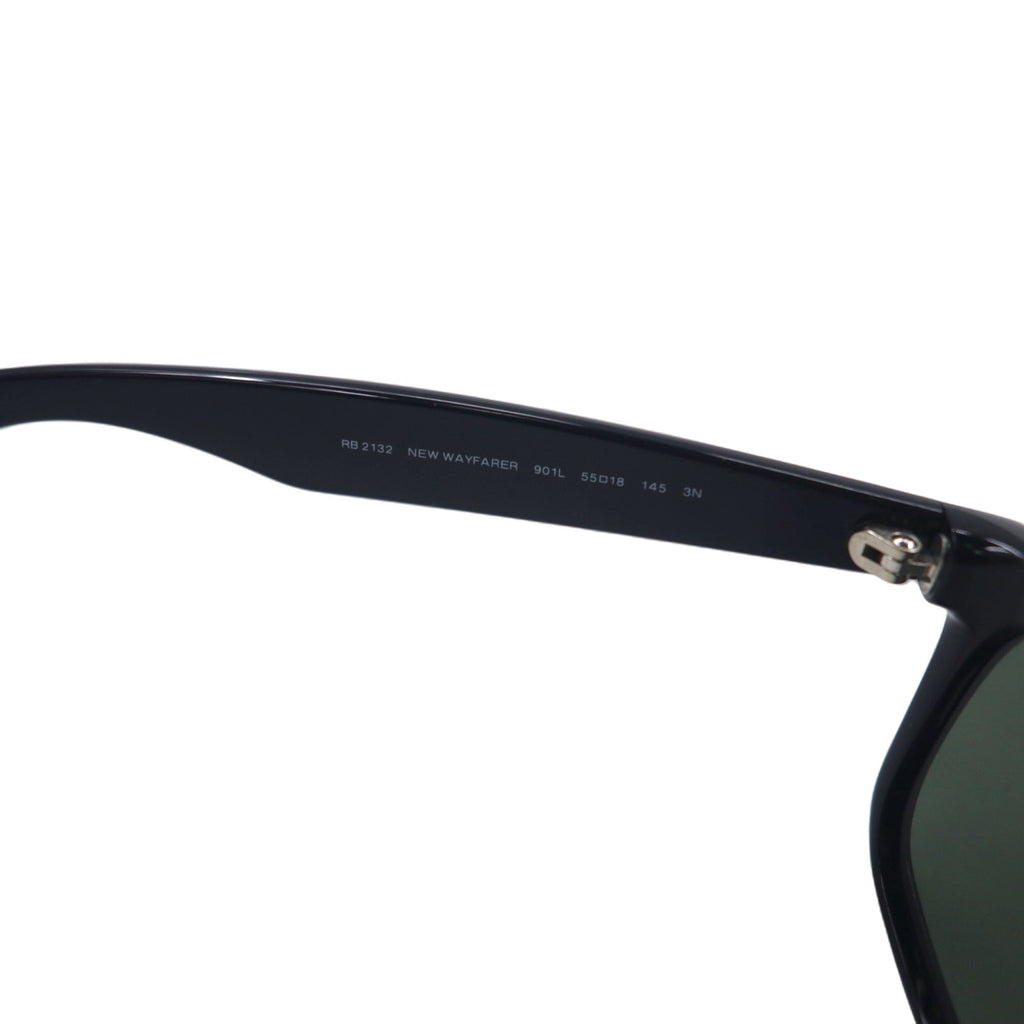 Ray-Ban New Wayfarer Occhiali da Sole, Made in Italy, Wellington, Nero 901L 55◻︎18 145 3N NEW WAYFARER RB2132