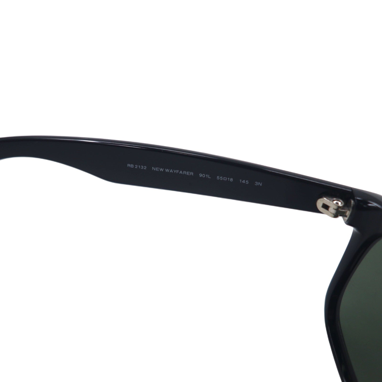 Ray-Ban New Wayfarer Occhiali da Sole, Made in Italy, Wellington, Nero 901L 55◻︎18 145 3N NEW WAYFARER RB2132