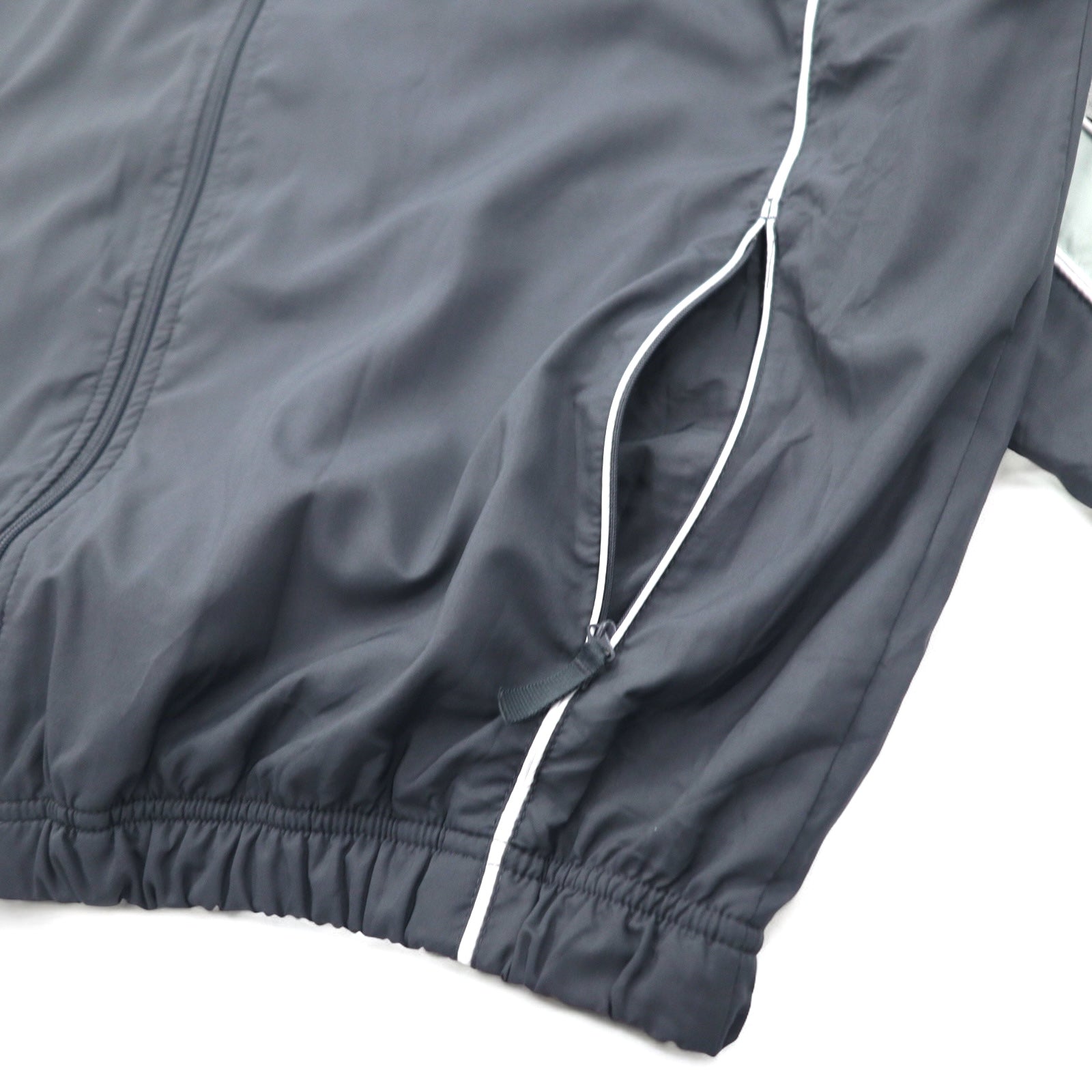 Reebok Tuta da ginnastica anni 2000, giacca sportiva XL grigio, fodera in mesh, logo piccolo