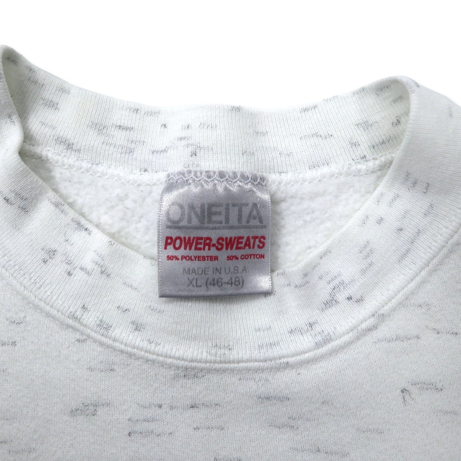 Felpa ONEITA Made in USA Anni '90 Ricamata XL Bianca Cotone Hilton Head ISLAND Oversize