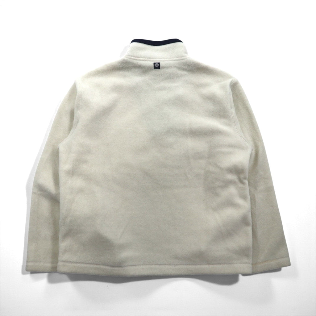 NAUTICA 90年代 ハーフジップ フリースジャケット M ホワイト Nautica Jeans Company