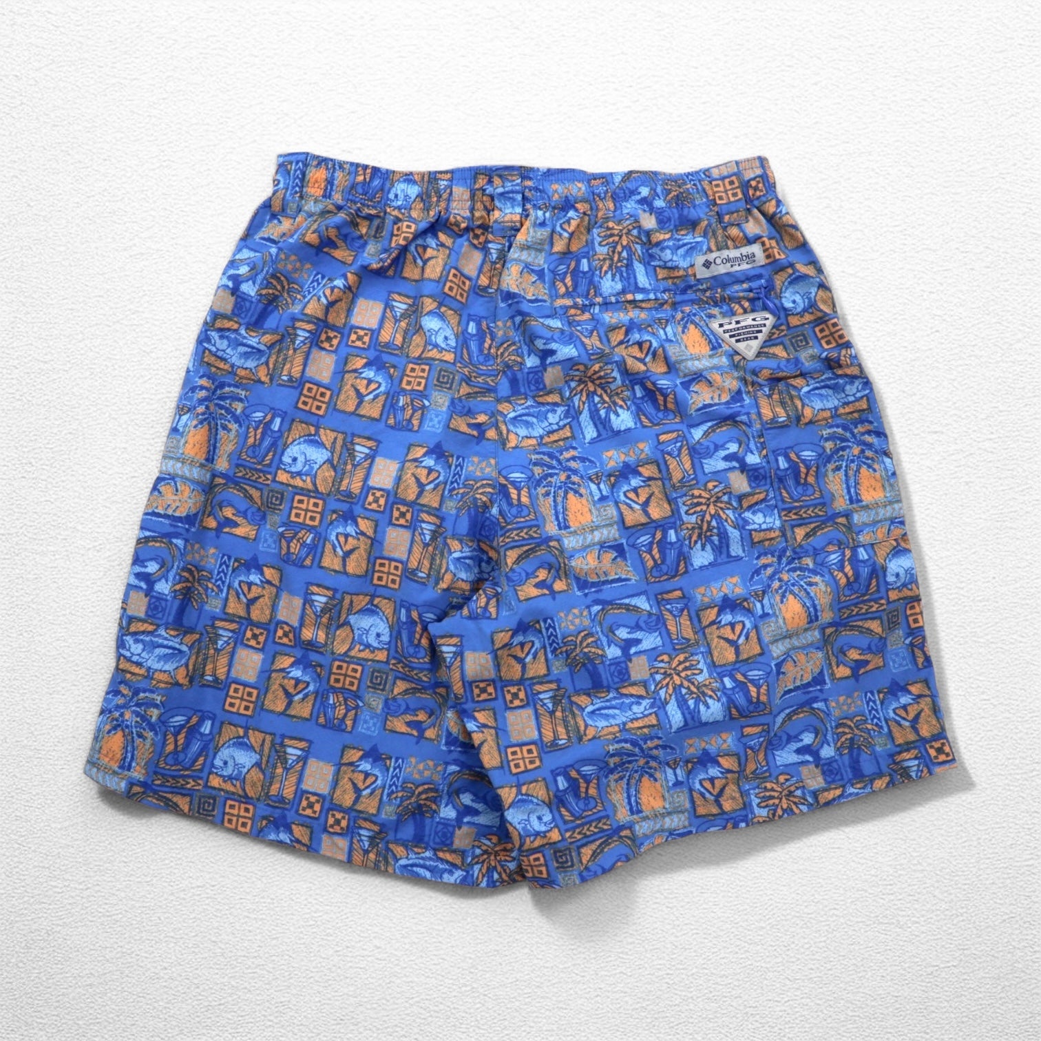 Columbia PFG Pantaloncini da bagno acquatici Super Backcast Short S Blu Fantasia Nylon FM1107