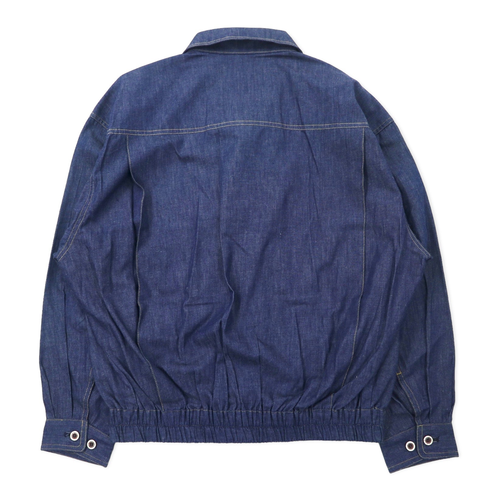 OR CLUB Anni '80 Giacca denim swingtop Harrington jacket denim L blu blu scuro cotone retrò ricamo made in Japan Nuovo con etichette