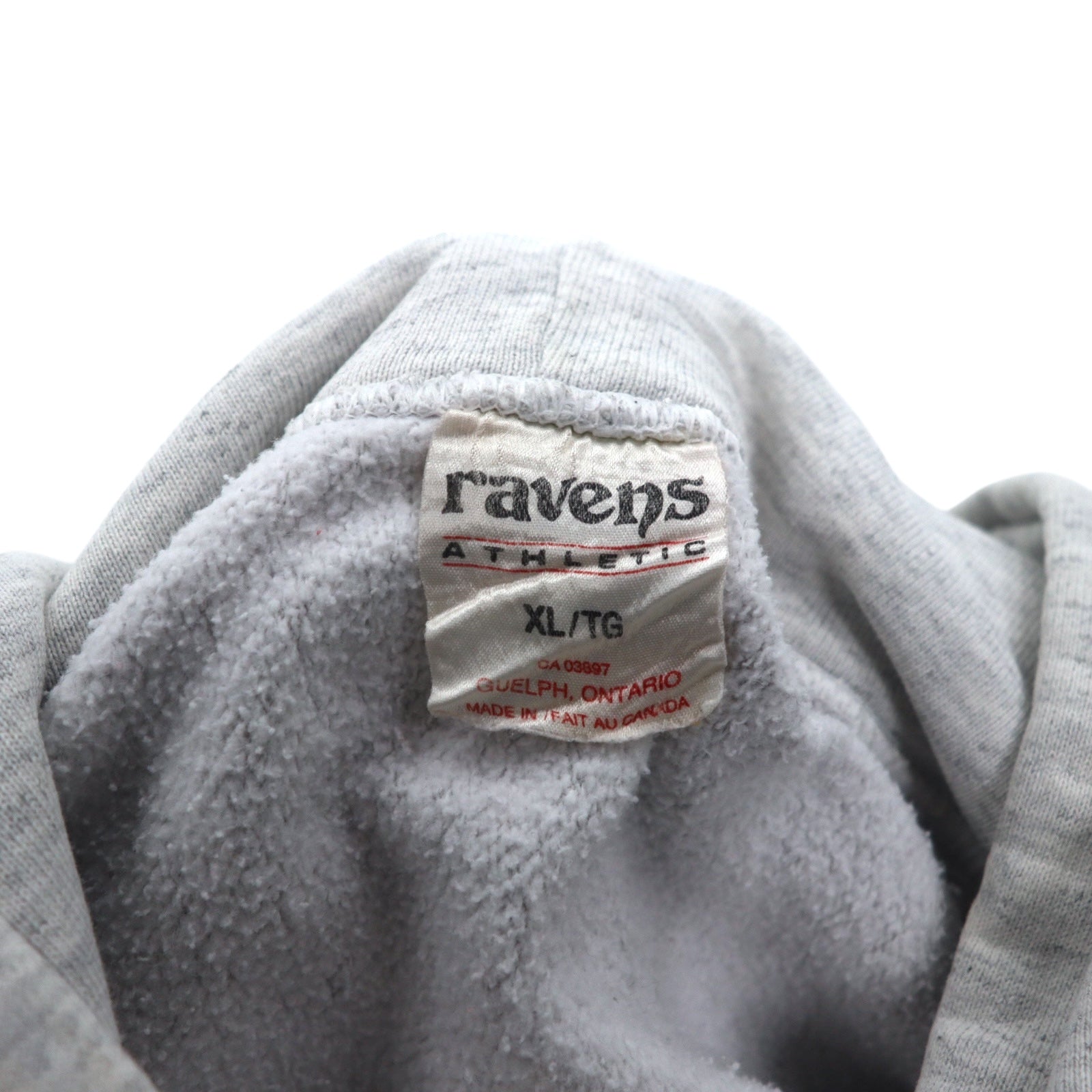Felpa con cappuccio pullover ATHLETIC ravens anni '90, fabbricata in Canada, taglia XL, grigia, interno felpato, NHL CALGARY FLAMES
