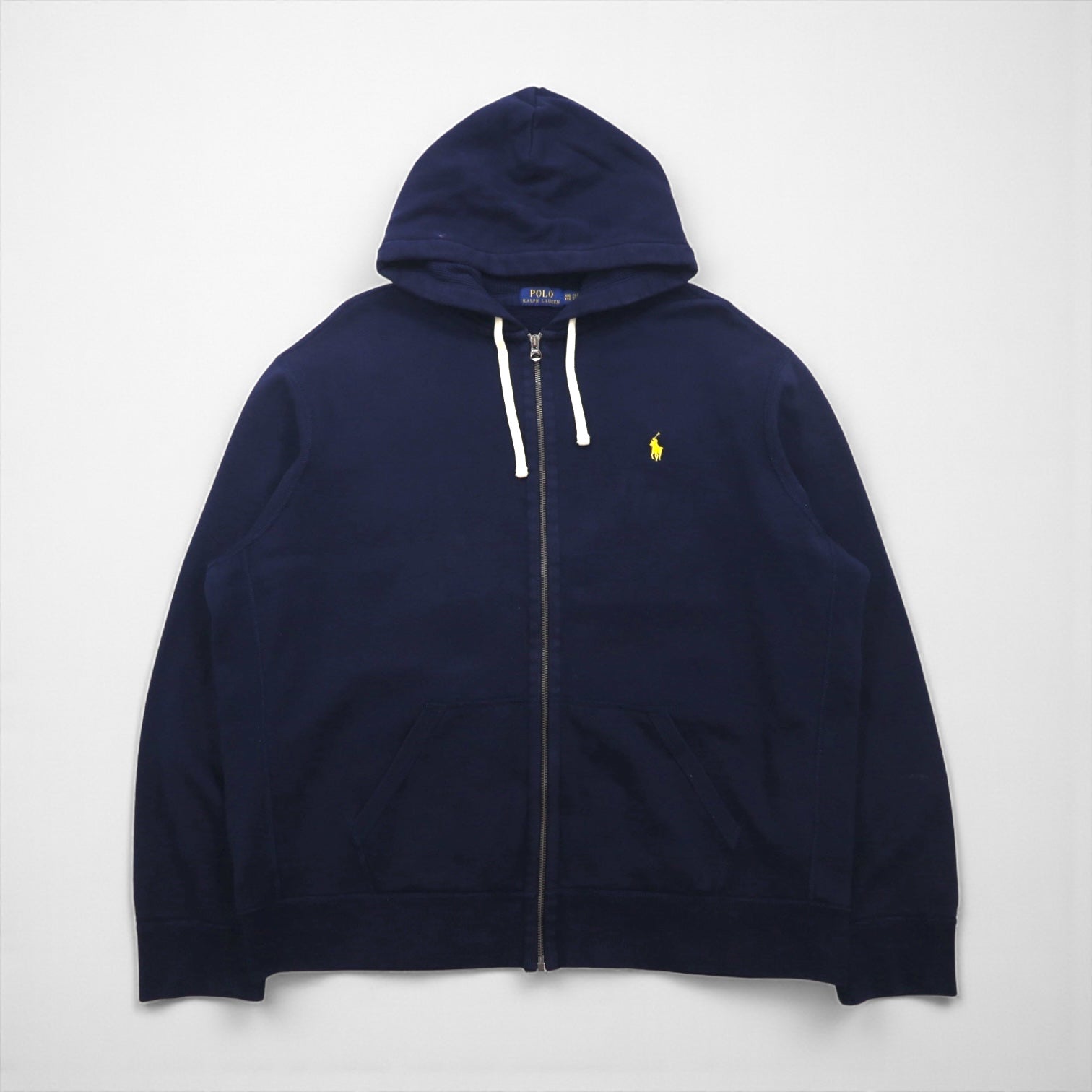 Polo Ralph Lauren リバースウィーブ ジップパーカー 2XL ネイビー スモールポニー刺繡 ビッグサイズ
