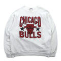 Vintage 90s USA Made Sweatshirt NBA CHICAGO BULLS 90年代 USA製 プリント スウェット L ホワイト シカゴブルズ