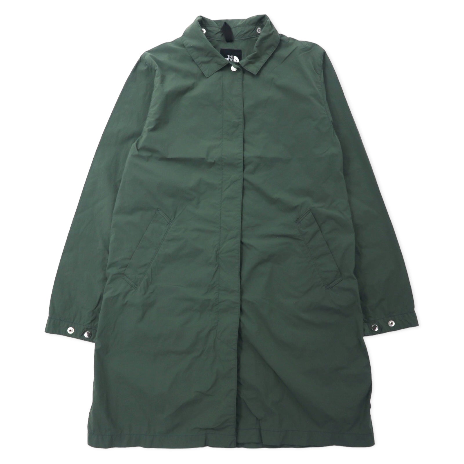 THE NORTH FACE Cappotto trench Journeys M kaki nylon bottoni a pressione cappuccio rimovibile JOURNEYS TECH COAT NPW21767