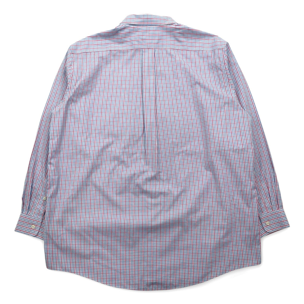 L.L.Bean オックスフォード ボタンダウンシャツ XL ブルー トリコロール チェック ビッグサイズ 形態安定 262253