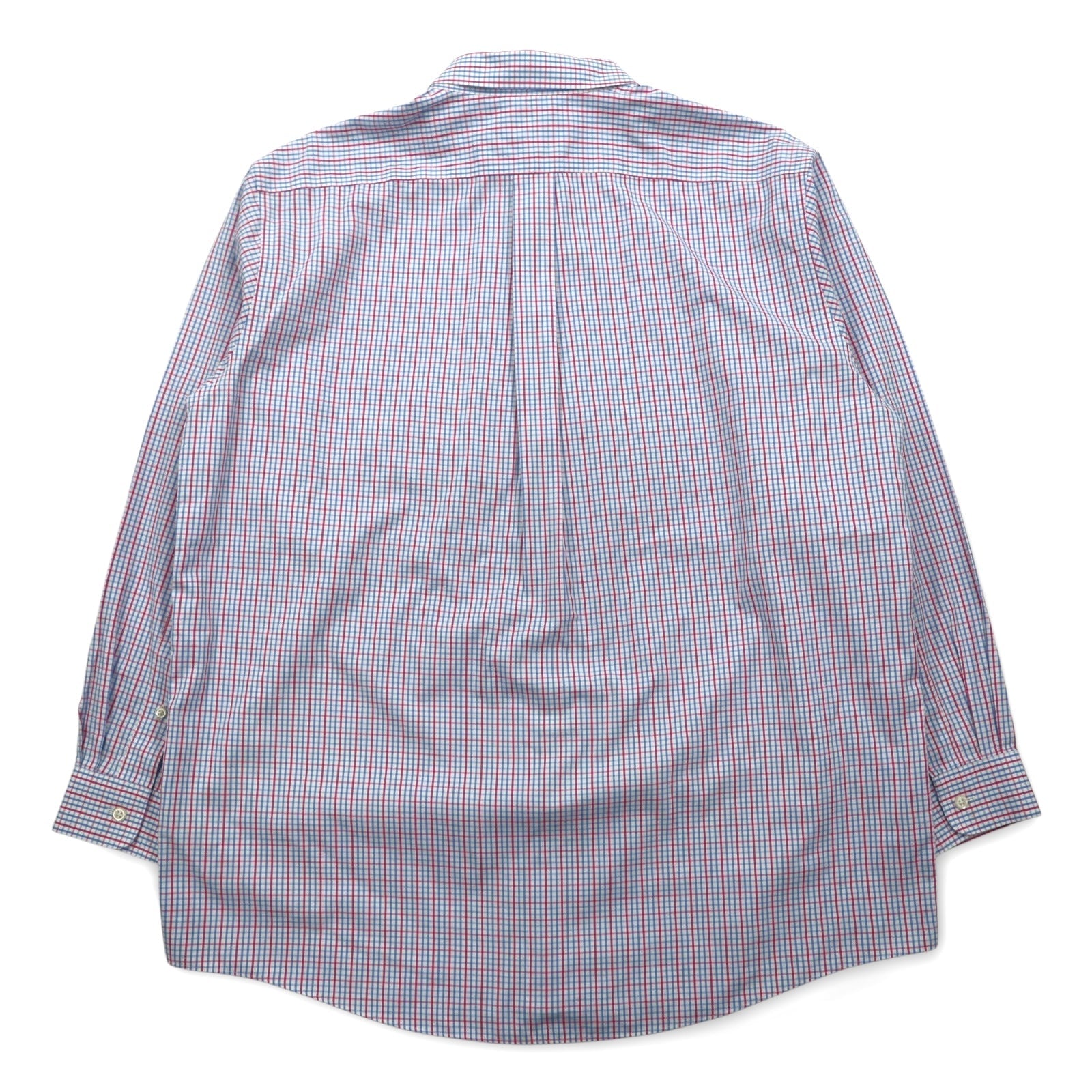 L.L.Bean オックスフォード ボタンダウンシャツ XL ブルー トリコロール チェック ビッグサイズ 形態安定 262253