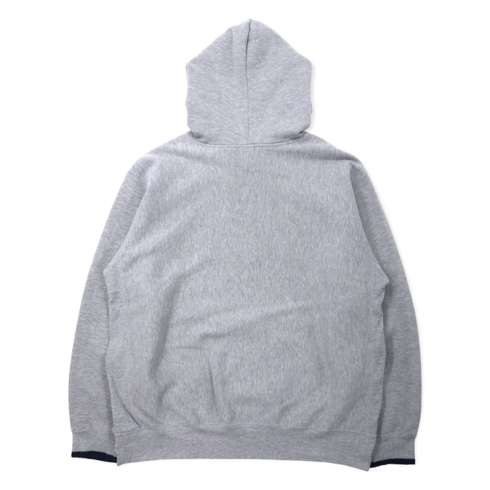 MV SPORT Anni '90 Felpa con cappuccio Reverse Weave XL Grigia Cotone Felpato Interno "Paki-men" Stampa universitaria BIG BAY MICHIGAN PRO-WEAVE Taglia Grande