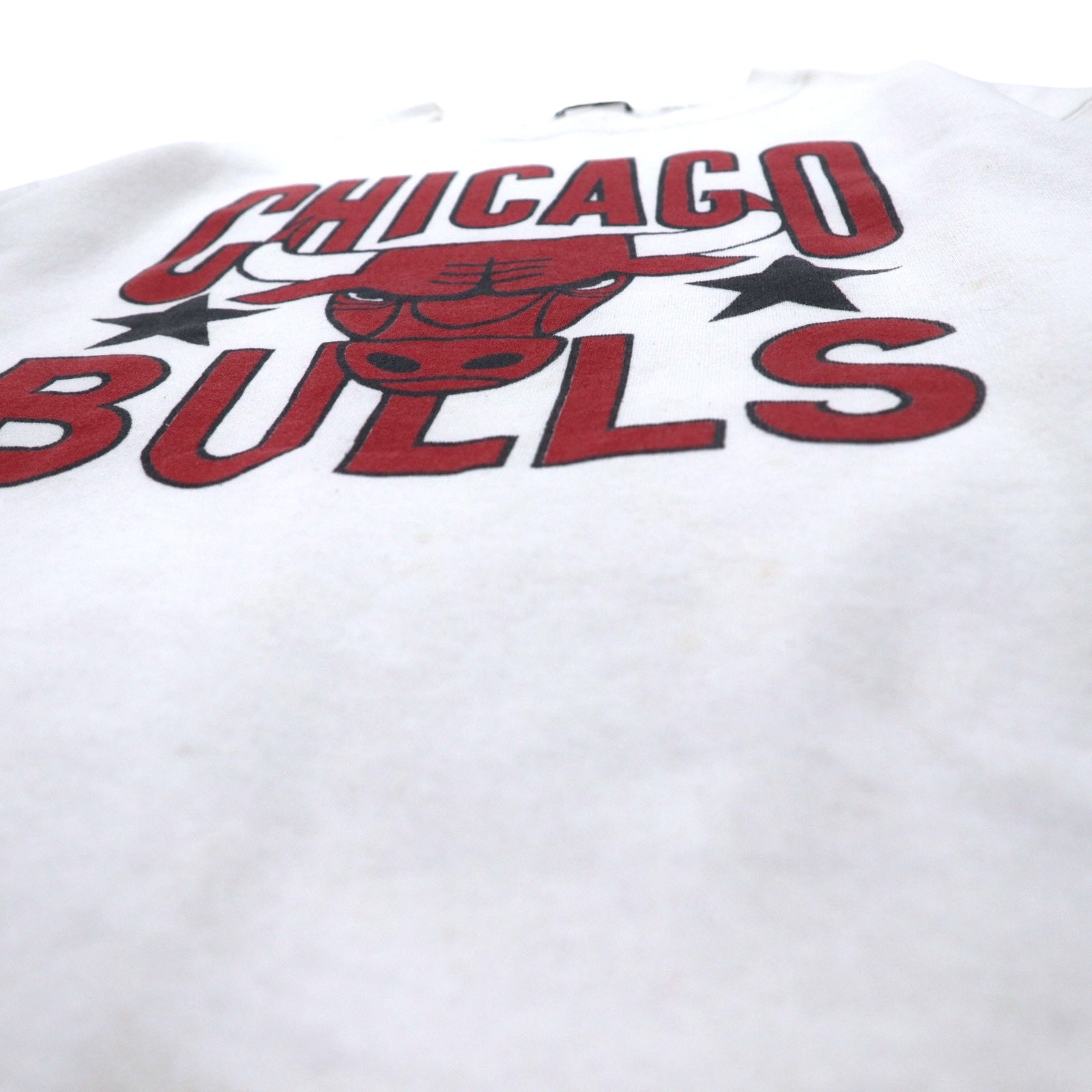 Vintage 90s USA Made Sweatshirt NBA CHICAGO BULLS 90年代 USA製 プリント スウェット L ホワイト シカゴブルズ