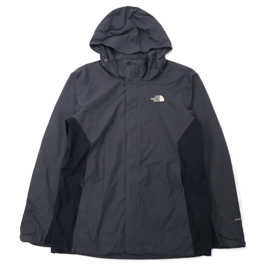THE NORTH FACE Giacca a vento L Grigio Nylon HYVENT Impermeabile Traspirante Zip-in-zip Doppia cerniera Modello USA