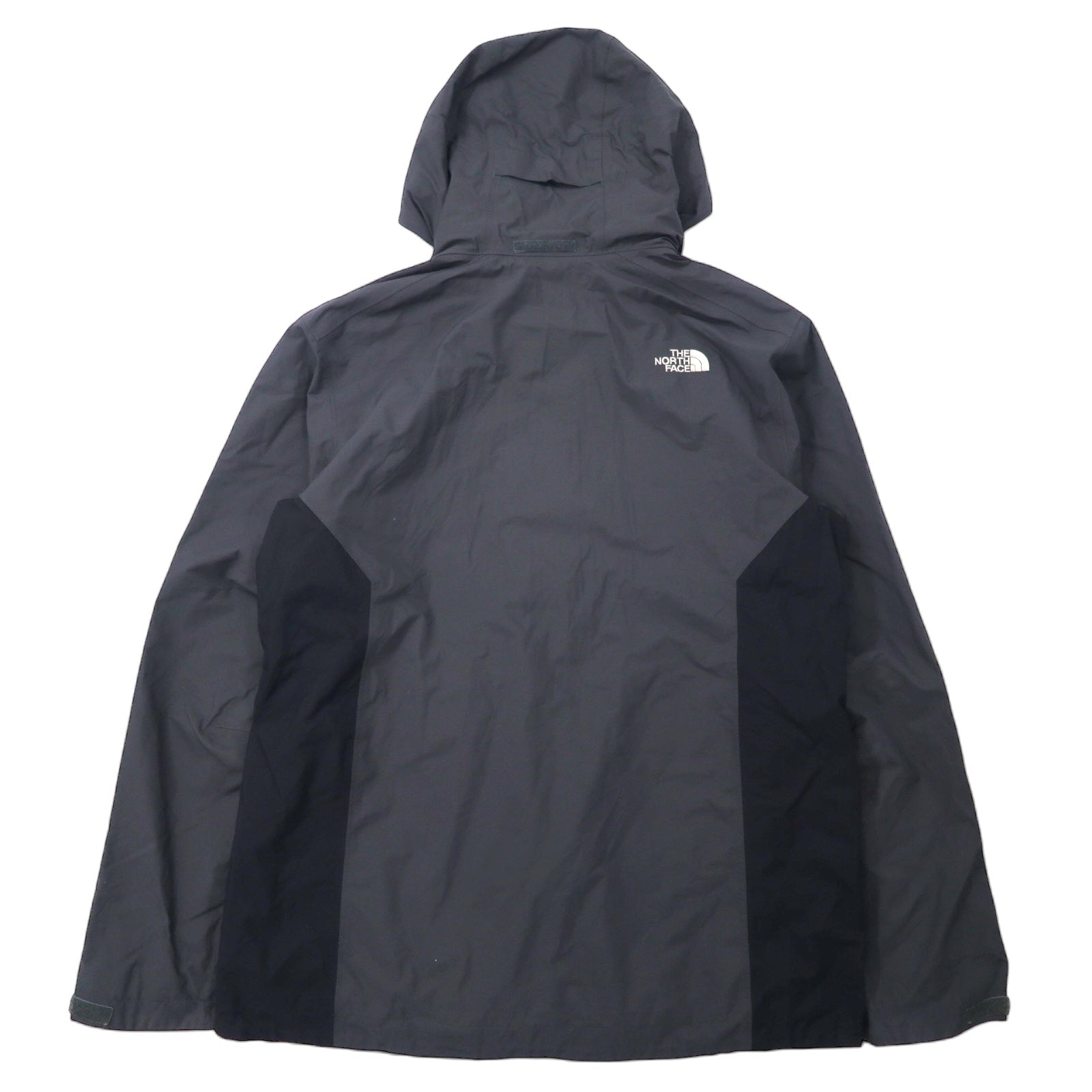 THE NORTH FACE Giacca a vento L Grigio Nylon HYVENT Impermeabile Traspirante Zip-in-zip Doppia cerniera Modello USA
