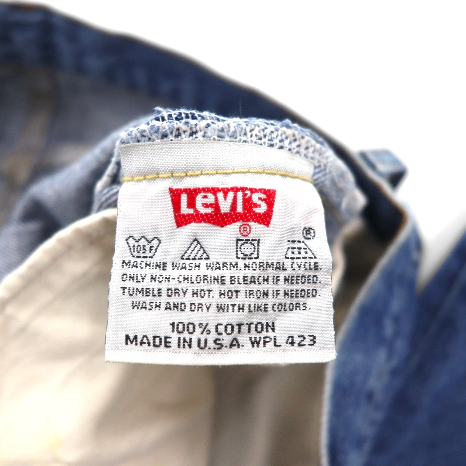 Levi's anni '90 USA 501 Pantaloni in denim Jeans L Indaco 501-0658 Chiusura a bottoni