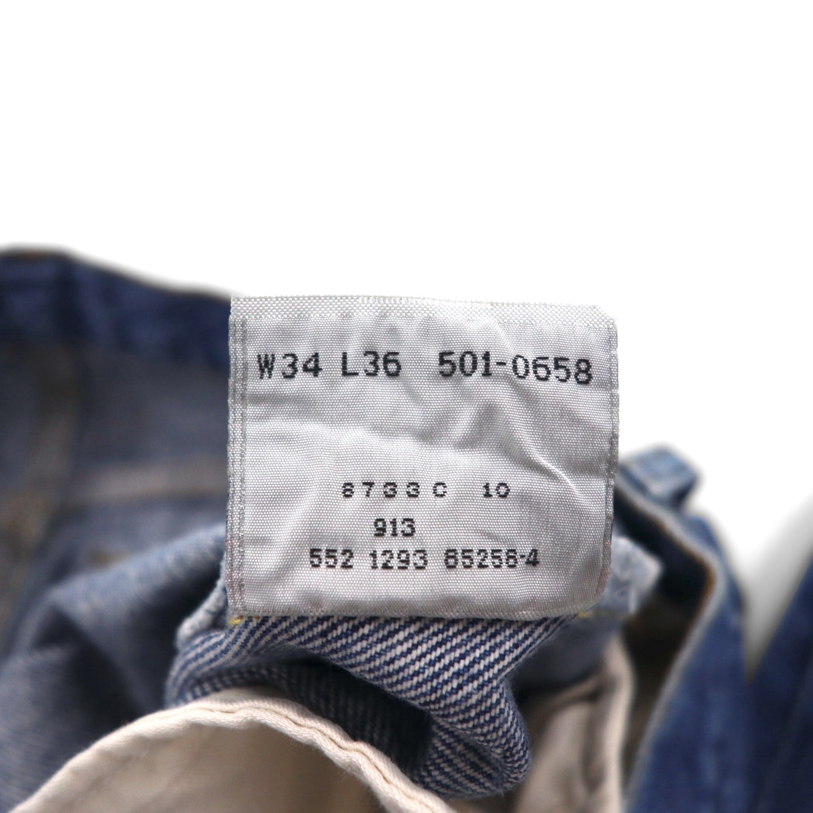 Levi's anni '90 USA 501 Pantaloni in denim Jeans L Indaco 501-0658 Chiusura a bottoni