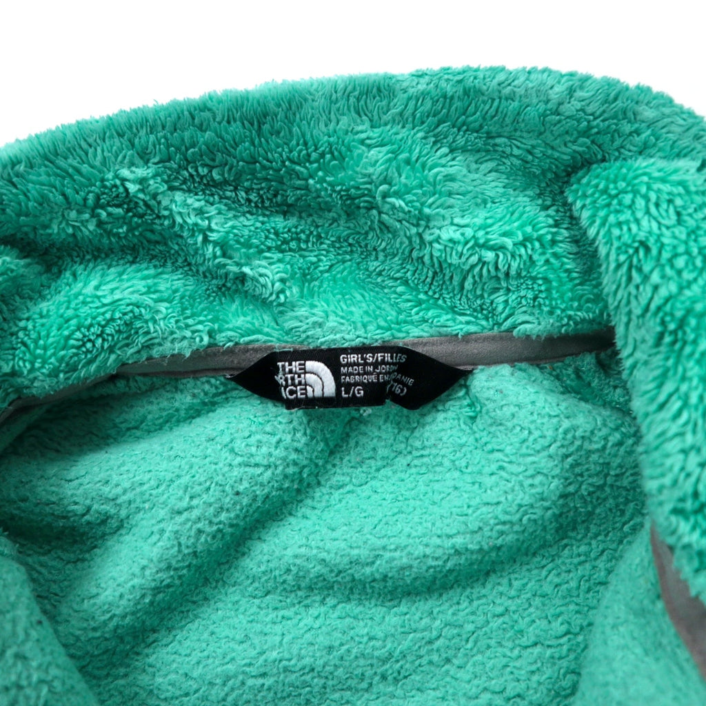 THE NORTH FACE シェルパ フリースジャケット L グリーン ポリエステル ロゴ刺繍