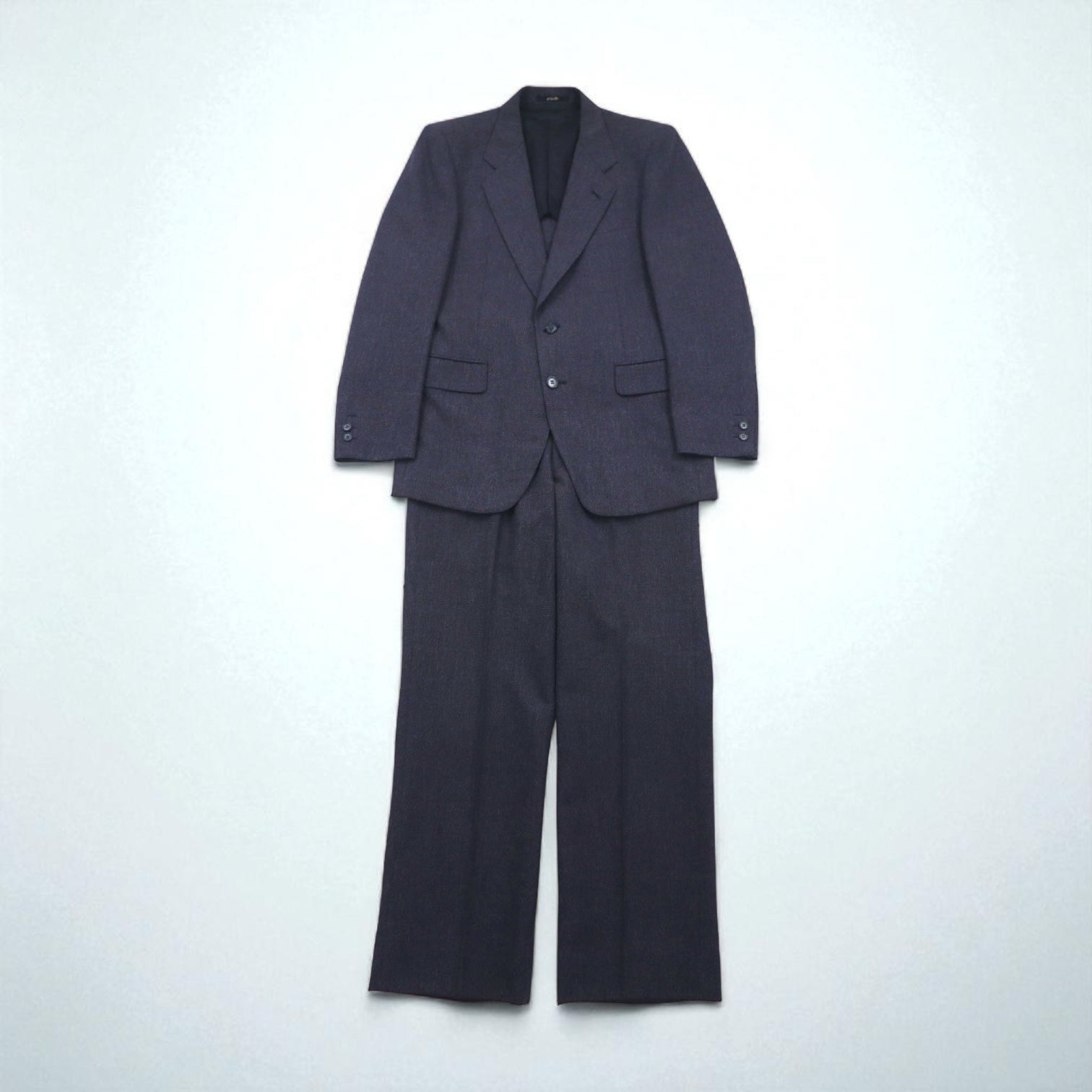 Abito completo vintage giapponese anni '80 Miyukilan in lana blu navy taglia M