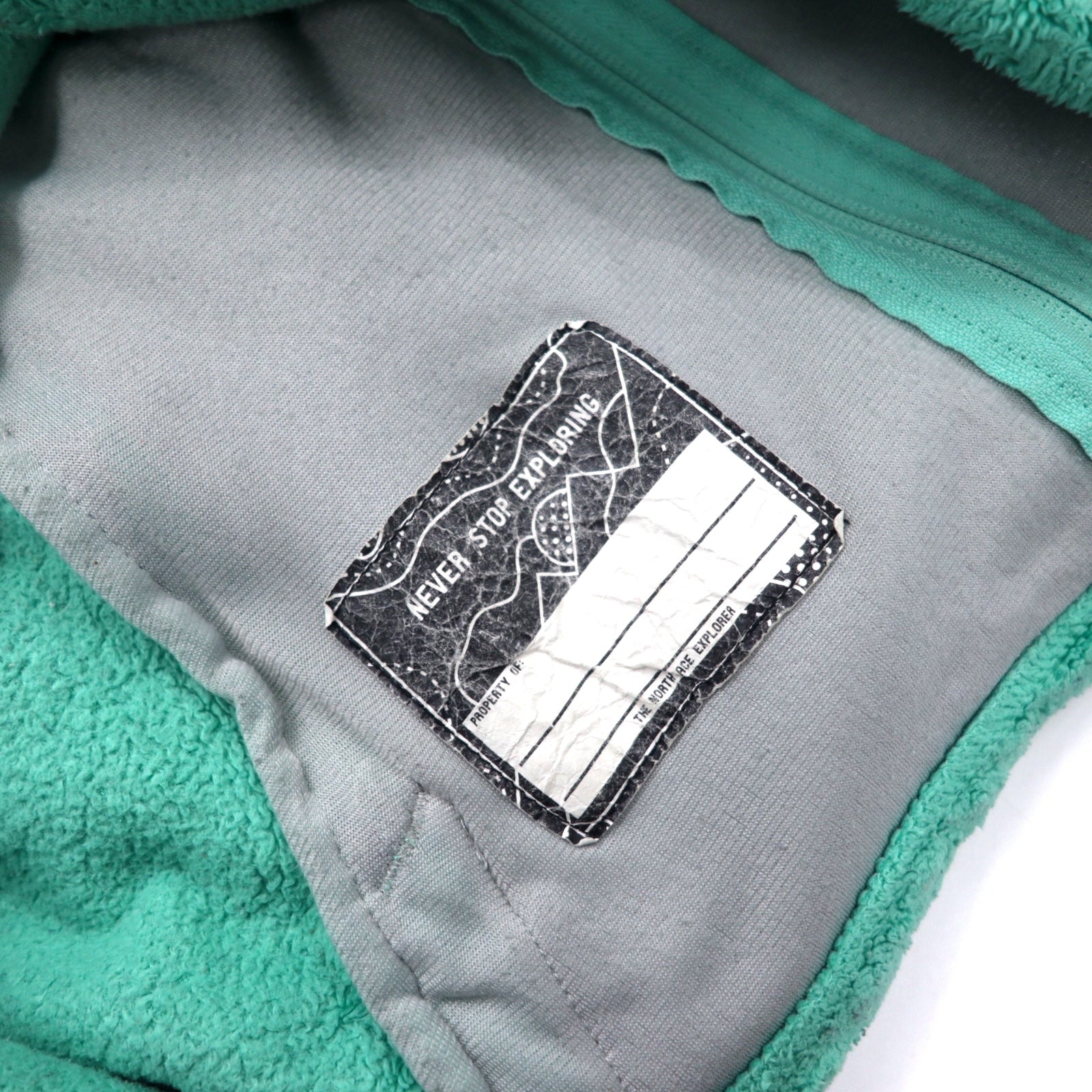 THE NORTH FACE シェルパ フリースジャケット L グリーン ポリエステル ロゴ刺繍