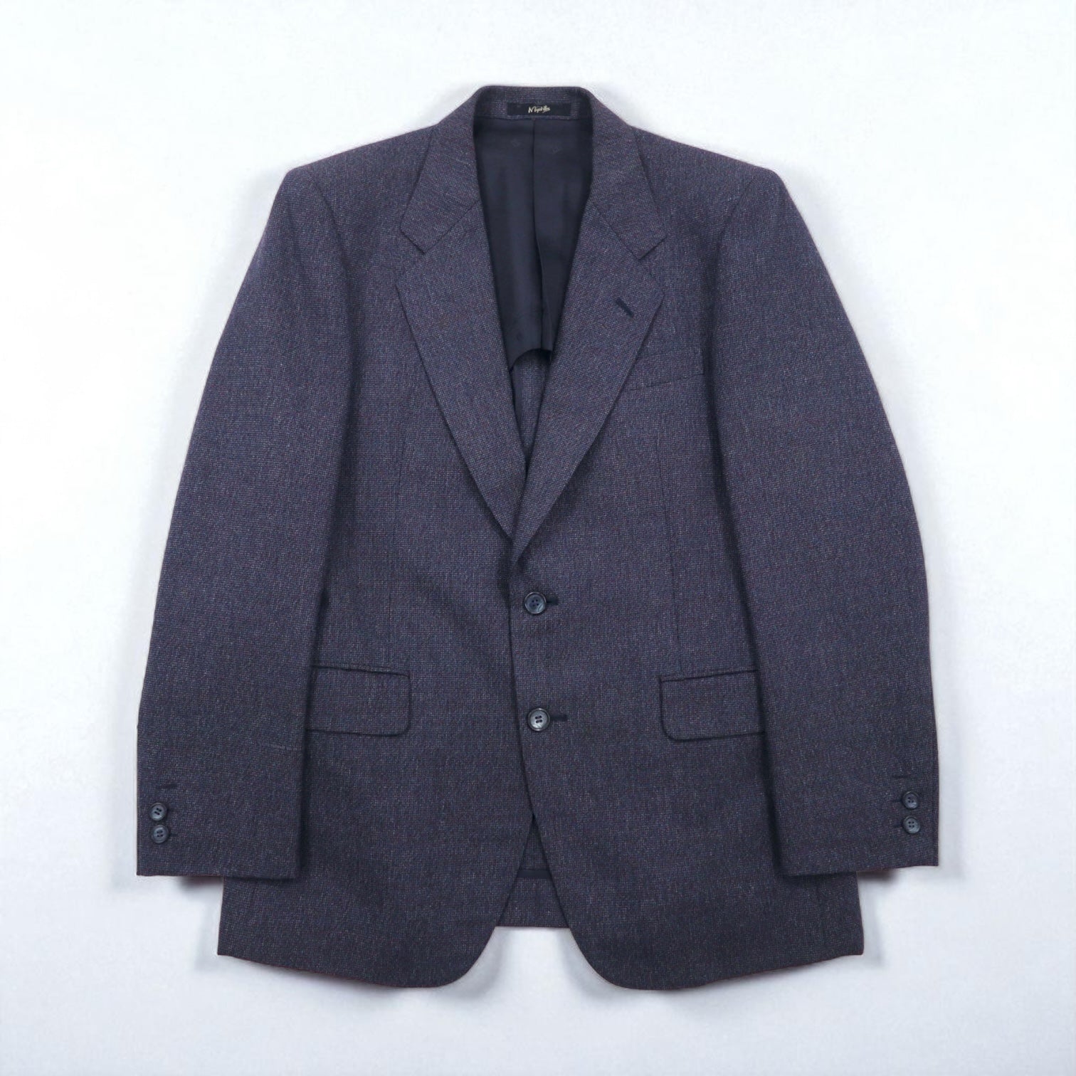 Abito completo vintage giapponese anni '80 Miyukilan in lana blu navy taglia M