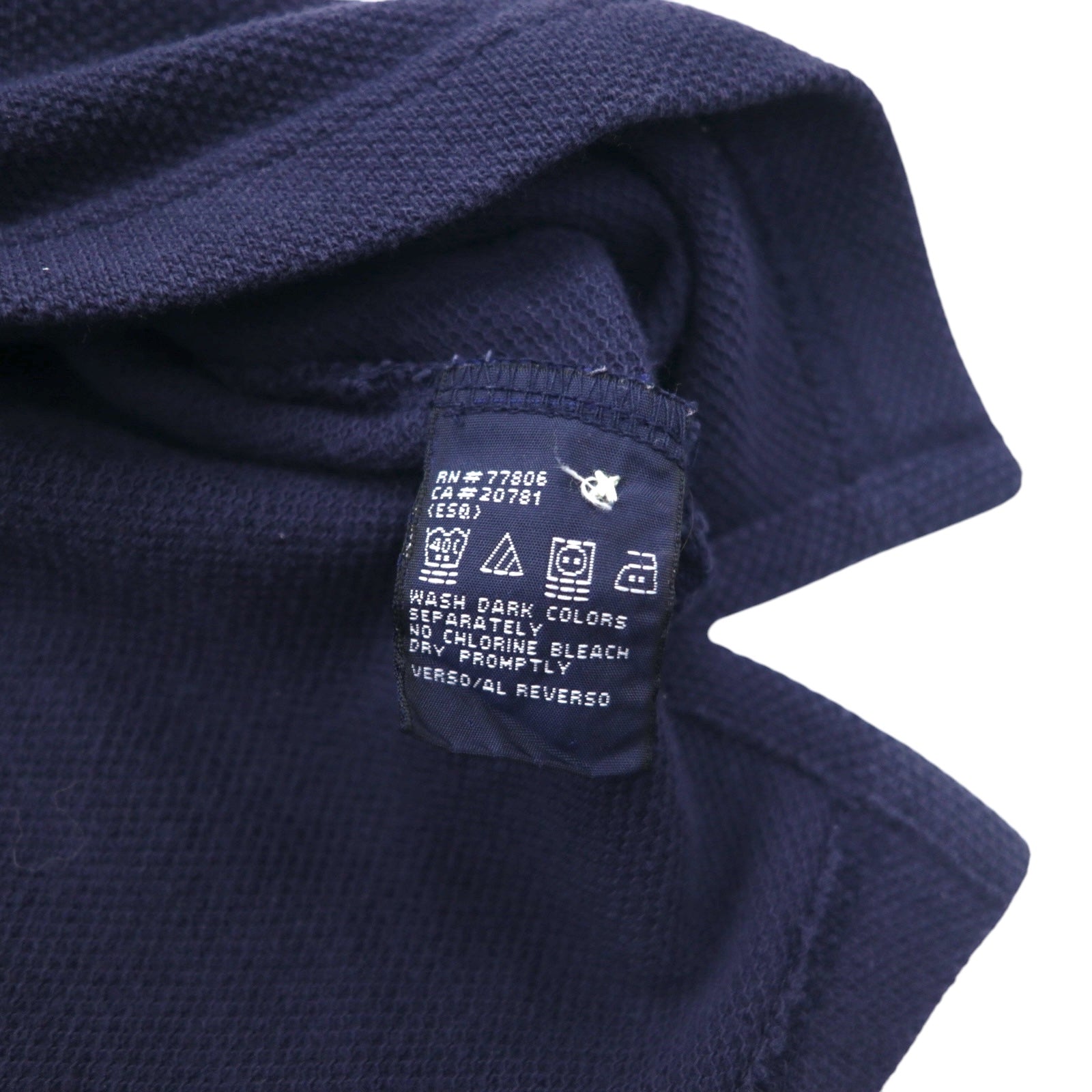 TOMMY HILFIGER Polo a maniche lunghe Rugby shirt L Blu navy Cotone Piqué Prodotto in Sri Lanka