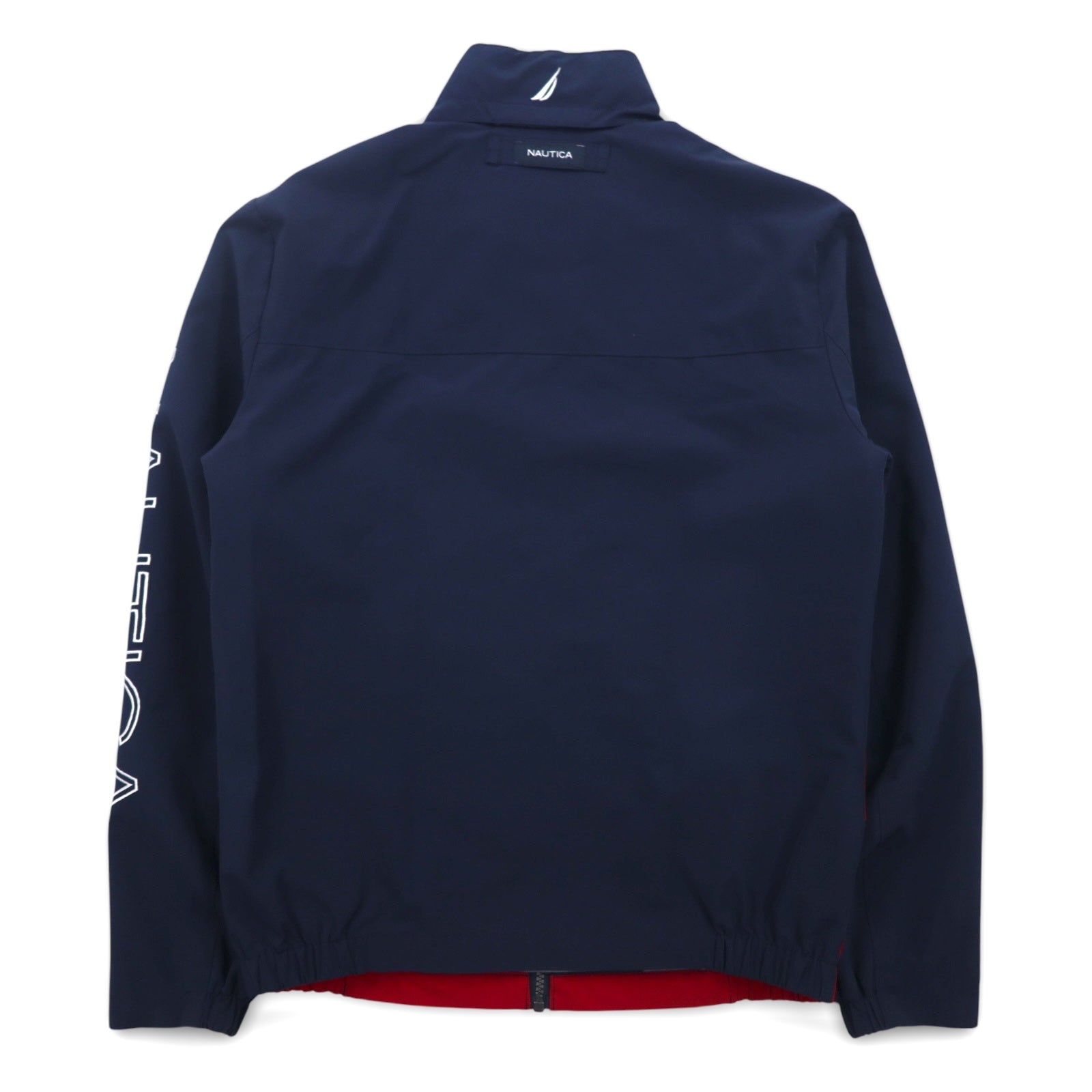 Giacca a vela NAUTICA Giacca a vento in nylon M Colori tricolore Blu navy Logo sulla manica Cappuccio ripiegabile