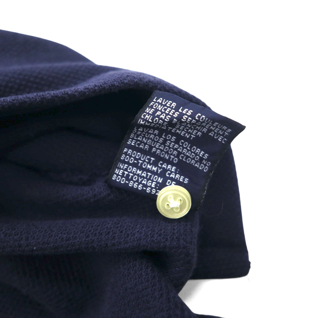 TOMMY HILFIGER Polo a maniche lunghe Rugby shirt L Blu navy Cotone Piqué Prodotto in Sri Lanka