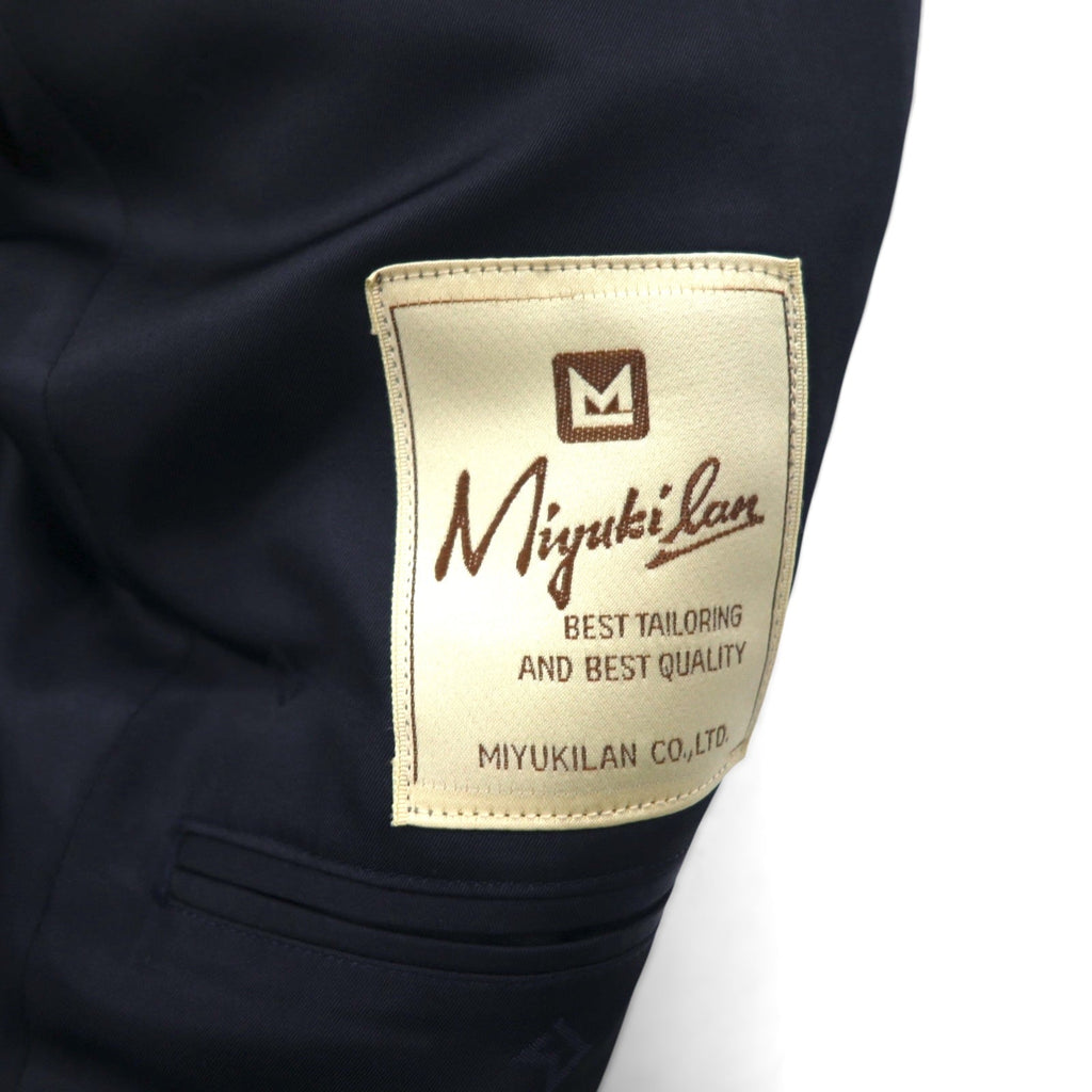 Abito completo vintage giapponese anni '80 Miyukilan in lana blu navy taglia M