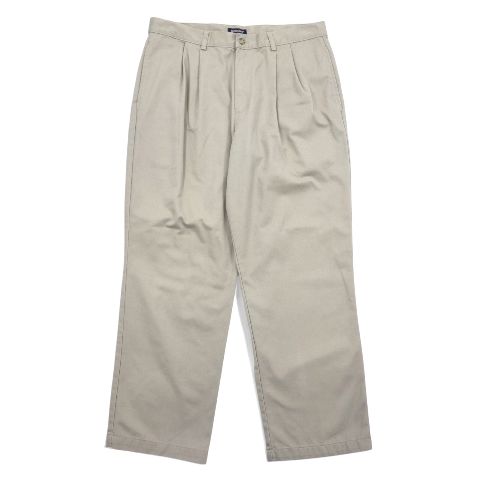 DOCKERS (Levi's) pantaloni chino a pieghe larghi anni 2000 taglia L beige cotone