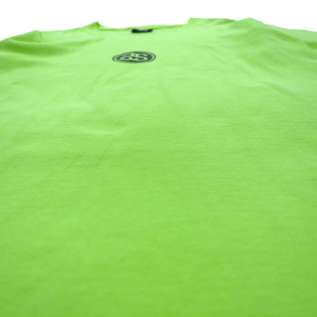 stussy シャネルロゴ プリント Tシャツ S グリーン コットン