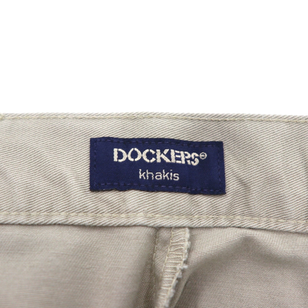 DOCKERS (Levi's) pantaloni chino a pieghe larghi anni 2000 taglia L beige cotone